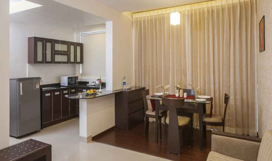 Oranate Studio service apartments in Pune with kitchen in Hinjewadi Phase 1